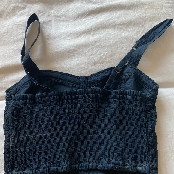 Abercrombie Kids navy blue crop top M - Picture 2 of 3